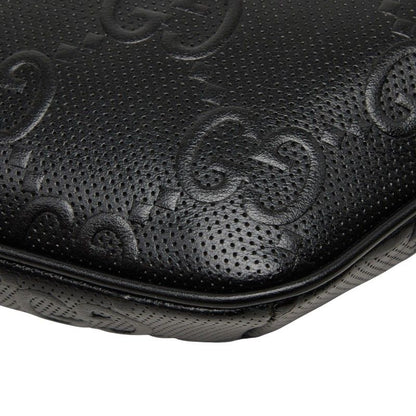 Gucci GG Embossed Belt Bag Black Leather — view 6