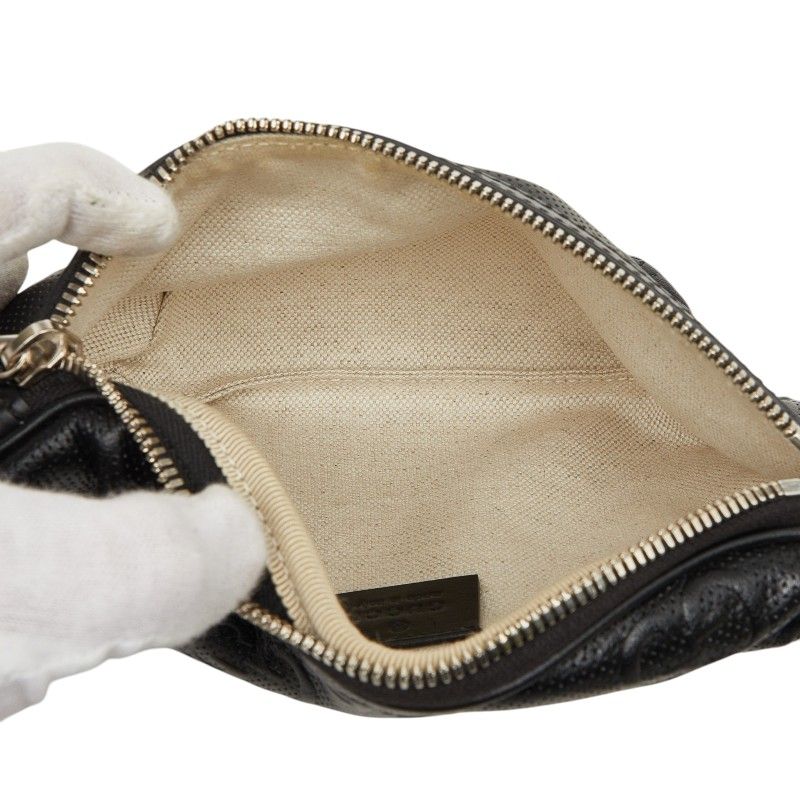 Gucci GG Embossed Belt Bag Black Leather — view 8