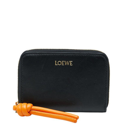 Loewe Coin Purse Black Orange Leather