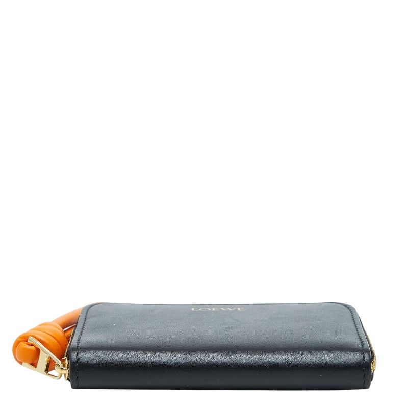 Loewe Coin Purse Black Orange Leather — view 3