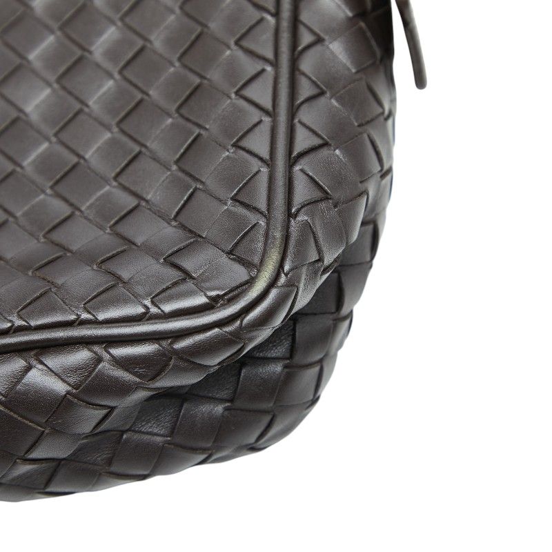Bottega Veneta Intrecciato Crossbody Shoulder Bag Brown Leather — view 7