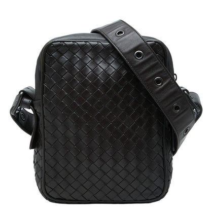 Bottega Veneta Intrecciato Crossbody Shoulder Bag Brown Leather