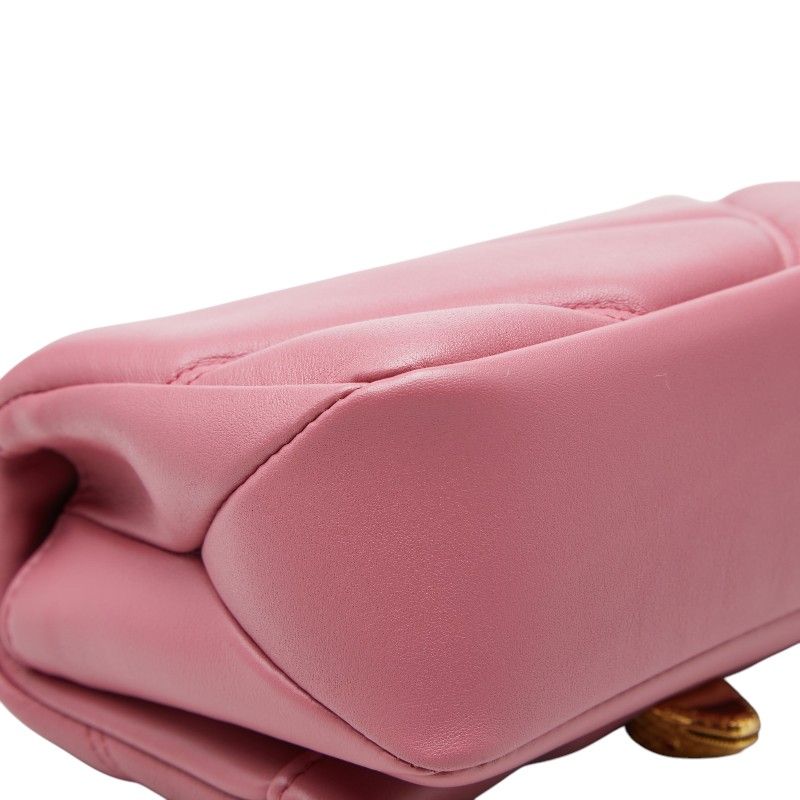 Bvlgari Serpenti Cabochon Chain Handbag Pink Leather — view 7