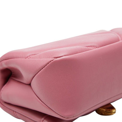 Bvlgari Serpenti Cabochon Chain Handbag Pink Leather — view 7