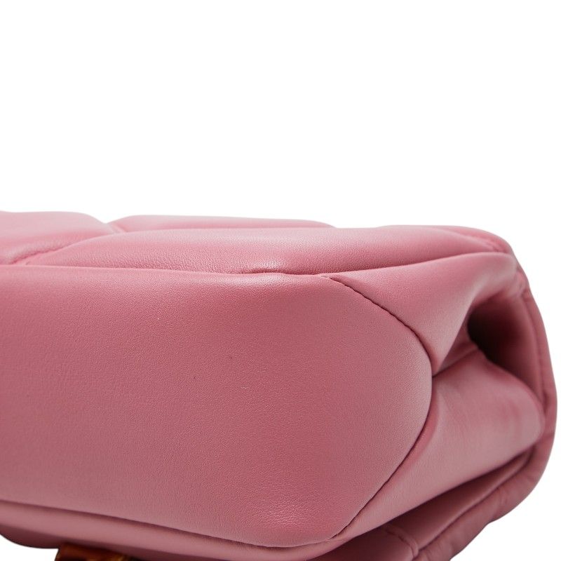 Bvlgari Serpenti Cabochon Chain Handbag Pink Leather — view 6