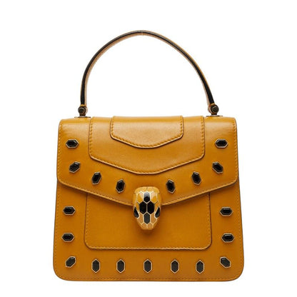 Bvlgari Serpenti Forever Handbag Brown Leather