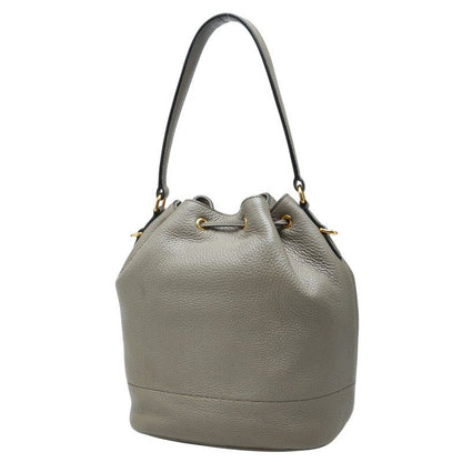 Prada Logo 2-Way Shoulder Bag Gray Leather — view 2