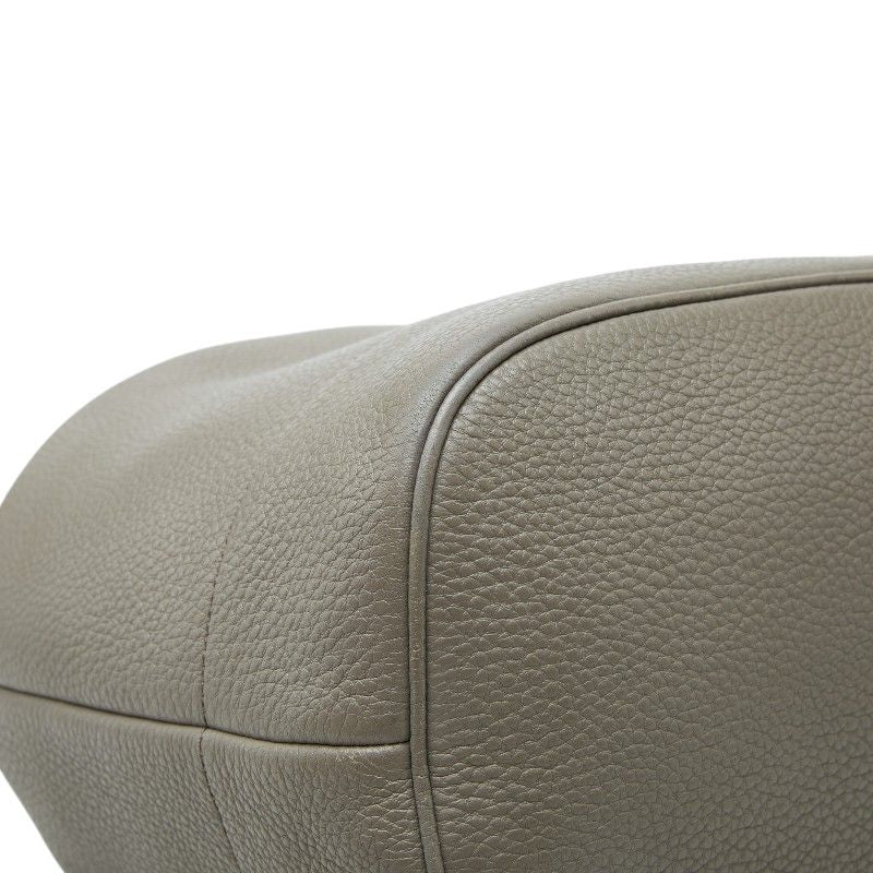 Prada Logo 2-Way Shoulder Bag Gray Leather — view 5