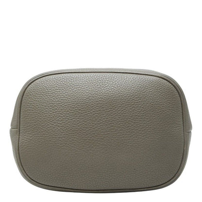 Prada Logo 2-Way Shoulder Bag Gray Leather — view 3