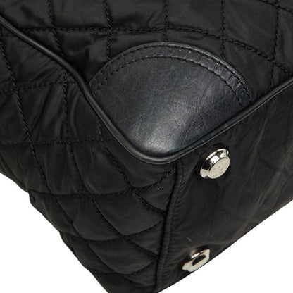 Chanel CC Logo Paris New York Line Tote Shoulder Bag Black Nylon Calf — view 5
