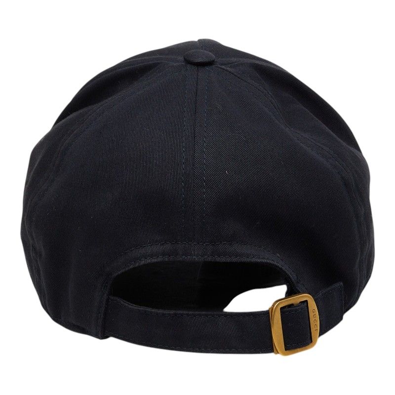 Gucci Logo Baseball Cap M Black Cotton Rayon — view 3