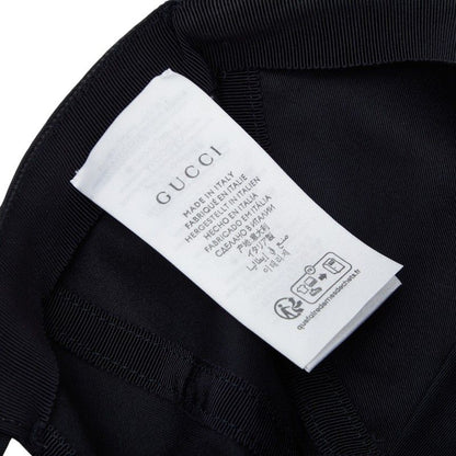 Gucci Logo Baseball Cap M Black Cotton Rayon — view 5