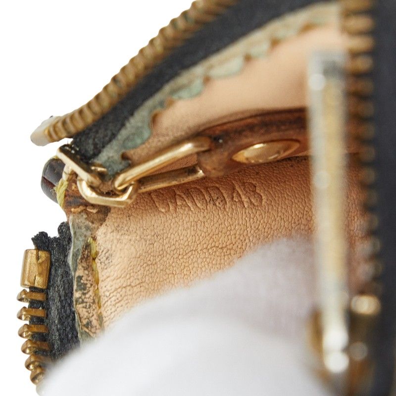 Louis Vuitton Monogram Multicolor Pochette Cles Coin Purse Black Leather — view 8