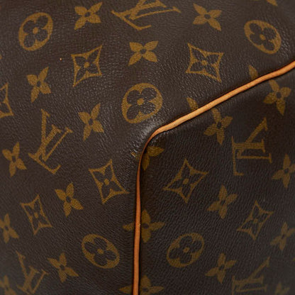 Louis Vuitton Monogram Keepall 50 Boston Bag Brown Leather — view 4
