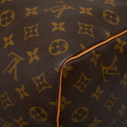 Louis Vuitton Monogram Keepall 50 Boston Bag Brown Leather — view 6