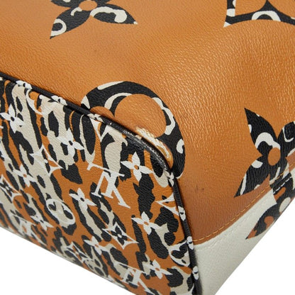 Louis Vuitton Monogram Jungle Neverfull MM Tote Shoulder Bag Ivory Camel — view 6