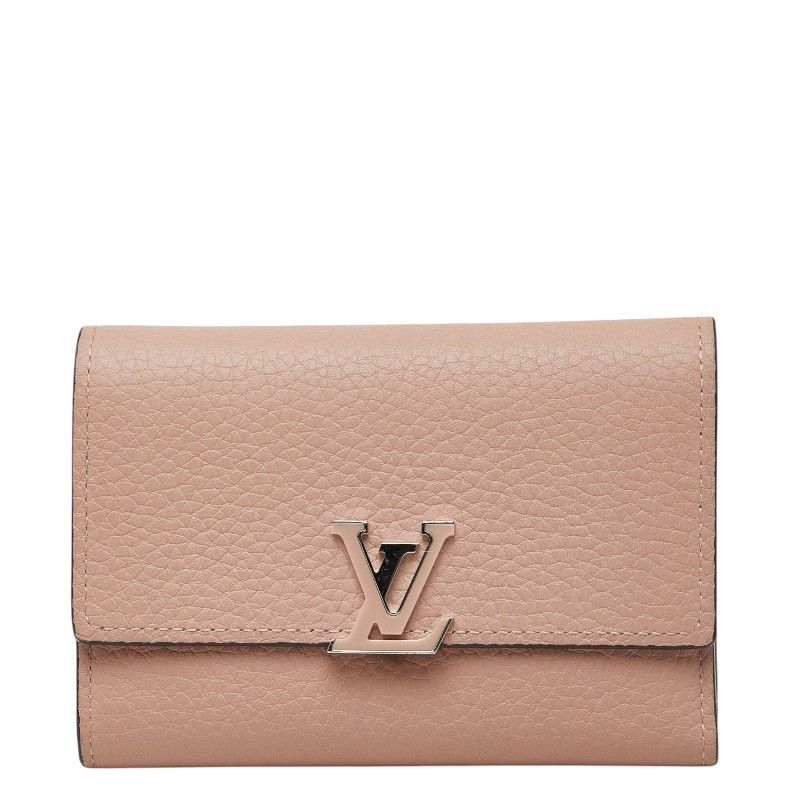 Louis Vuitton Portefeuille Capucines Compact Trifold Wallet Magnolia Pink