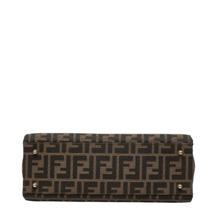 Fendi Zucca 2-Way Shoulder Bag Brown Canvas Leather — view 3