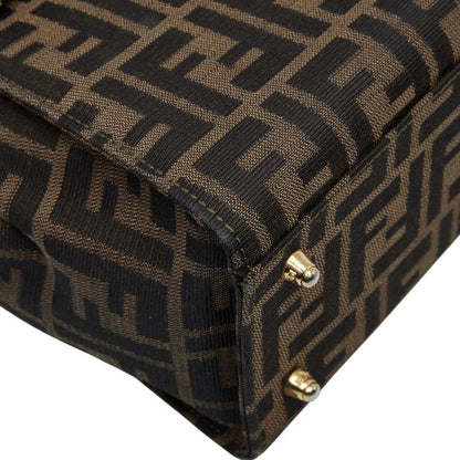 Fendi Zucca 2-Way Shoulder Bag Brown Canvas Leather — view 4
