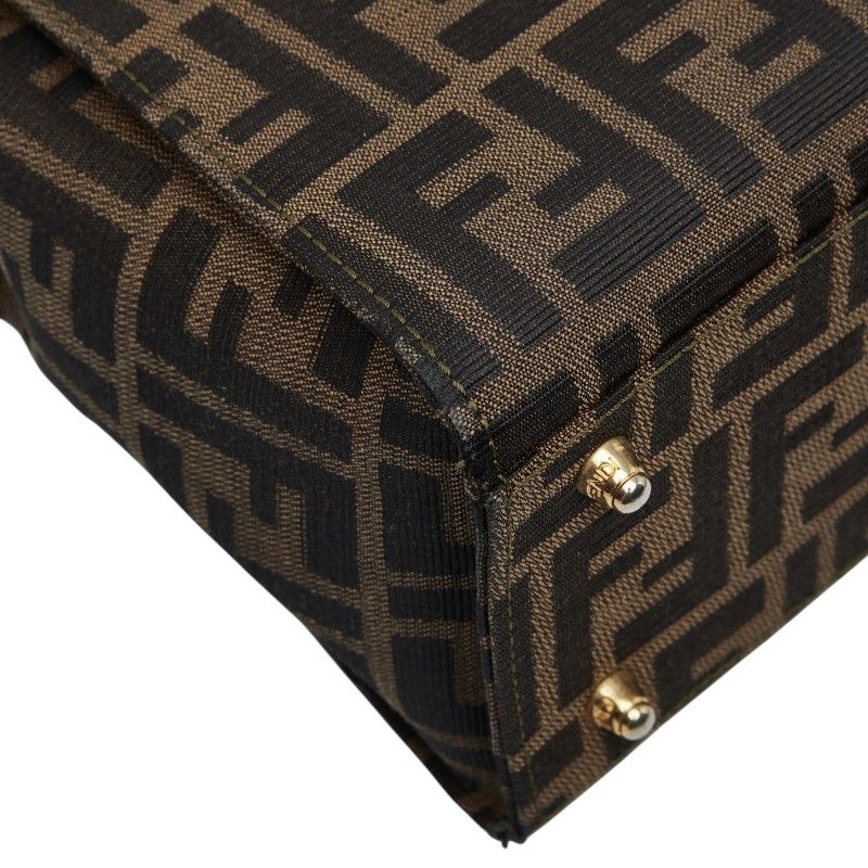 Fendi Zucca 2-Way Shoulder Bag Brown Canvas Leather — view 7