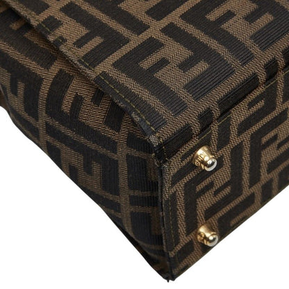 Fendi Zucca 2-Way Shoulder Bag Brown Canvas Leather — view 7