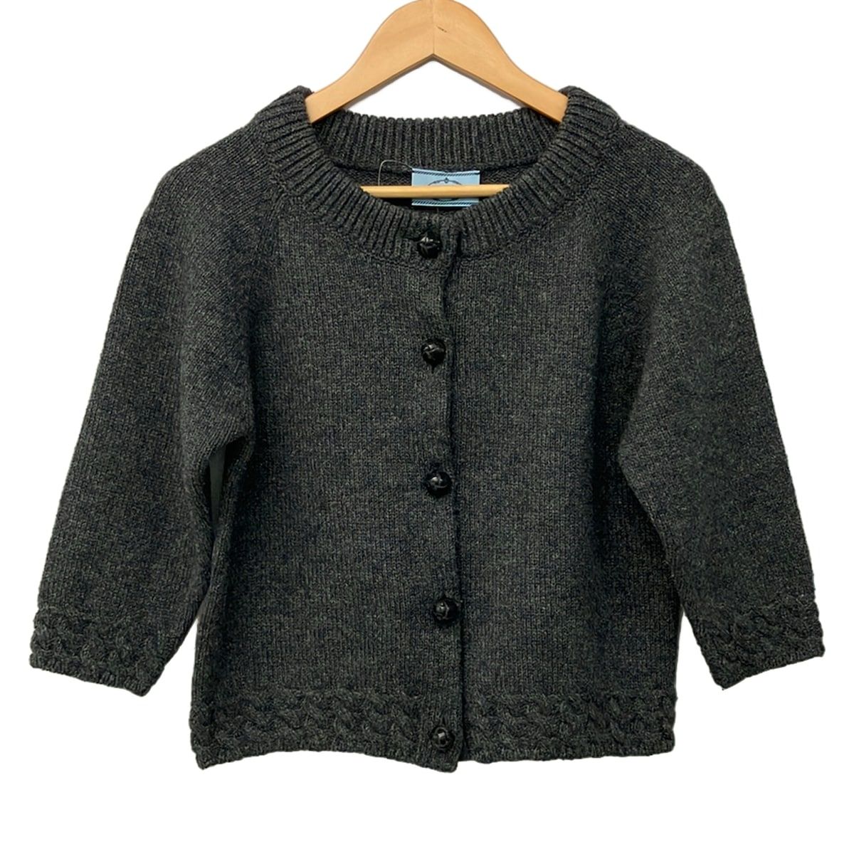 Prada Cardigan 36 S Dark Gray Long Sleeve