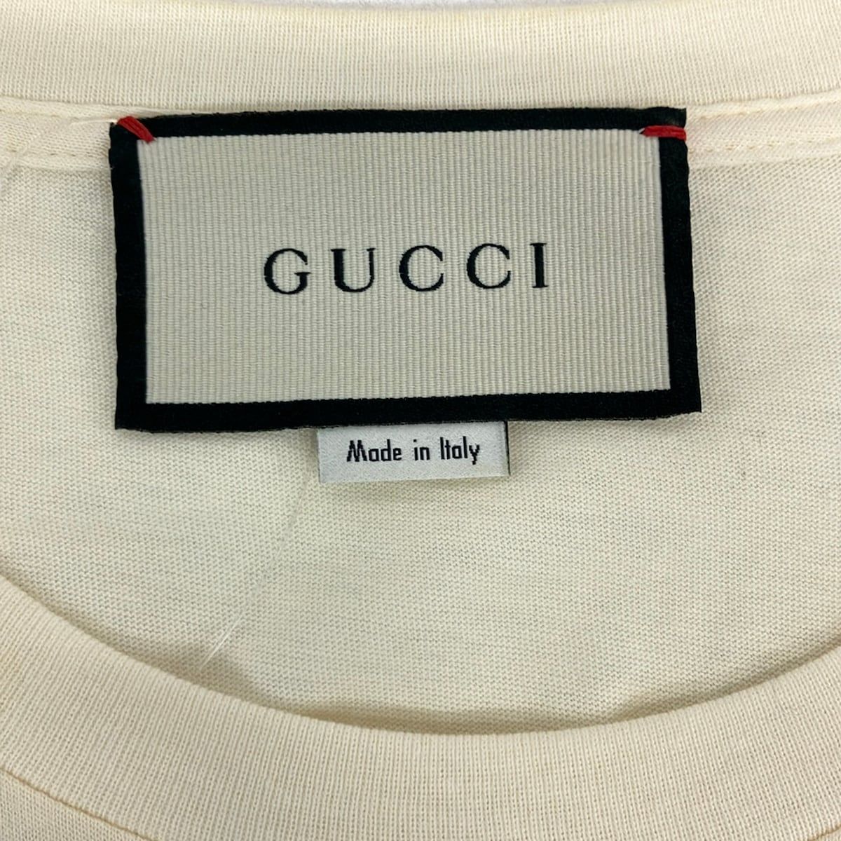 Gucci Short Sleeve T-Shirt L Ivory Crew Neck Sequin — view 3
