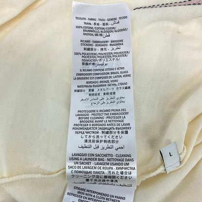 Gucci Short Sleeve T-Shirt L Ivory Crew Neck Sequin — view 4
