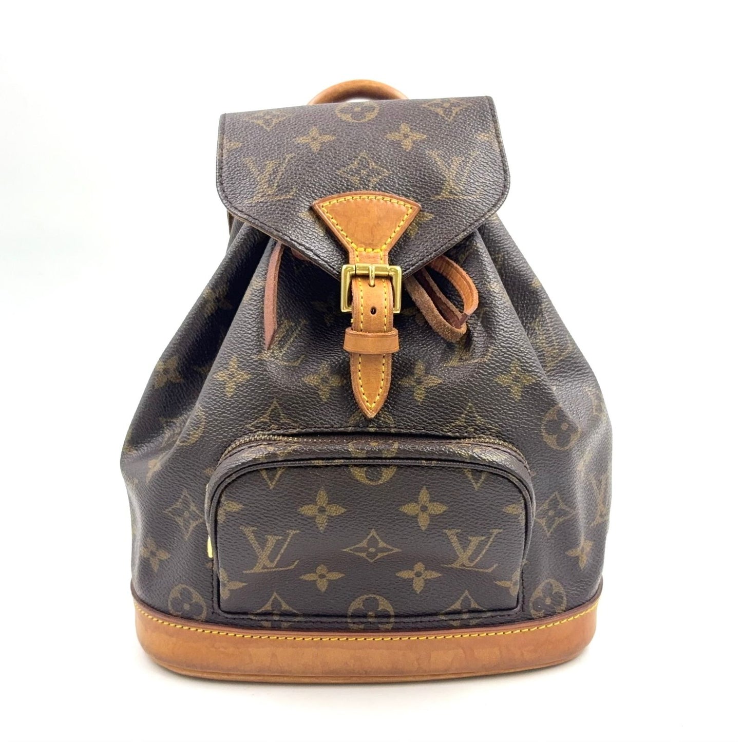 Louis Vuitton Minimontsouris Monogram Leather Brown Backpack Gold