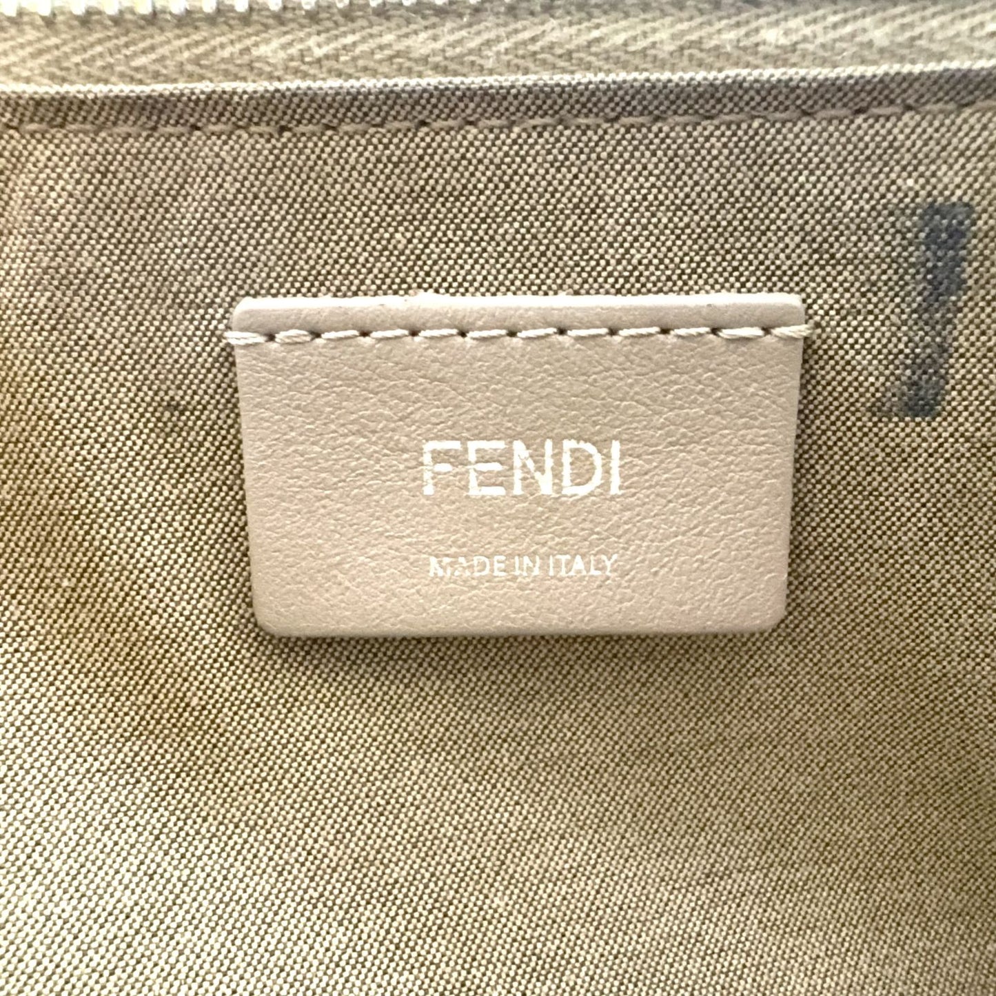 Fendi by the Way 2-Way Shoulder Calf Beige Handbag Silver — view 4
