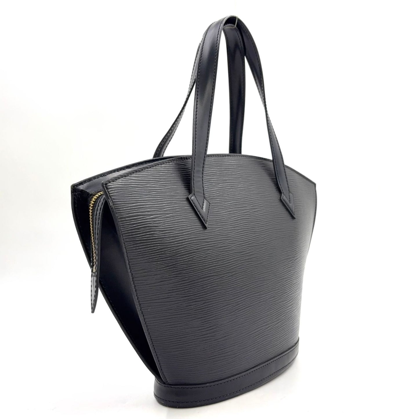 Louis Vuitton Saint Jacques Epi Noir Leather Black Handbag Gold — view 2