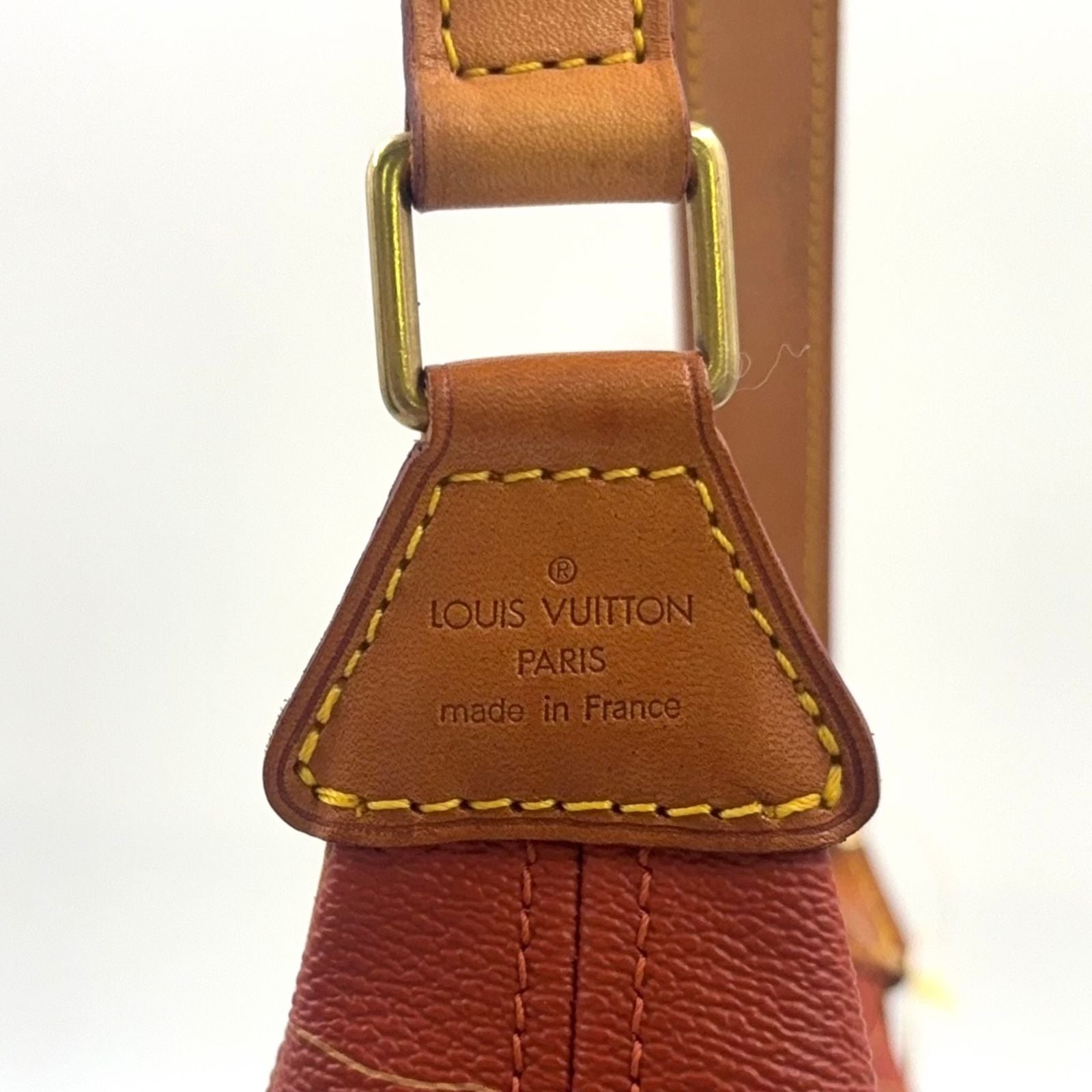 Louis Vuitton Leather Orange Brown Shoulder Bag Gold — view 4
