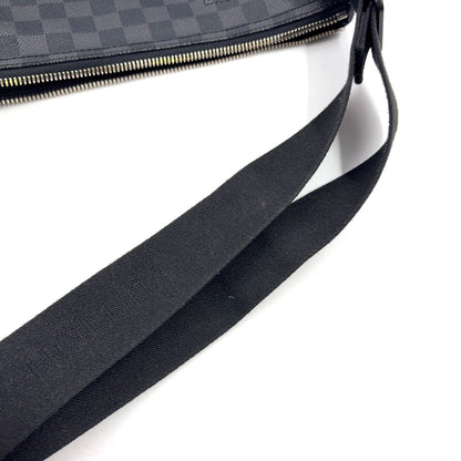 Louis Vuitton Mick PM Damier Graphite Leather Black Shoulder Bag Silver — view 6