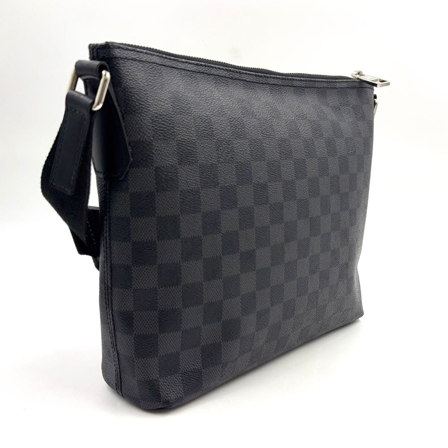 Louis Vuitton Mick PM Damier Graphite Leather Black Shoulder Bag Silver — view 2