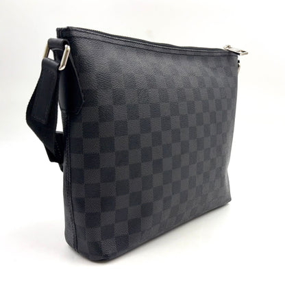 Louis Vuitton Mick PM Damier Graphite Leather Black Shoulder Bag Silver — view 2