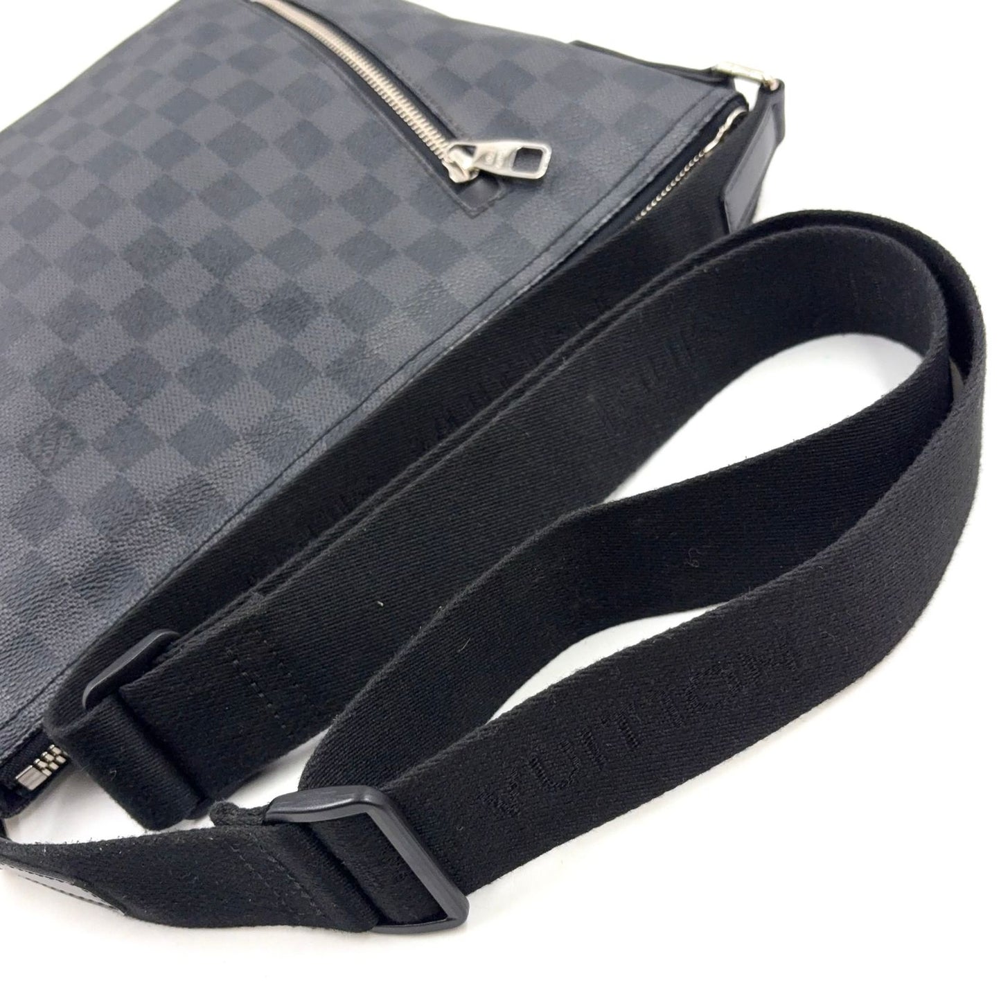 Louis Vuitton Mick PM Damier Graphite Leather Black Shoulder Bag Silver — view 5
