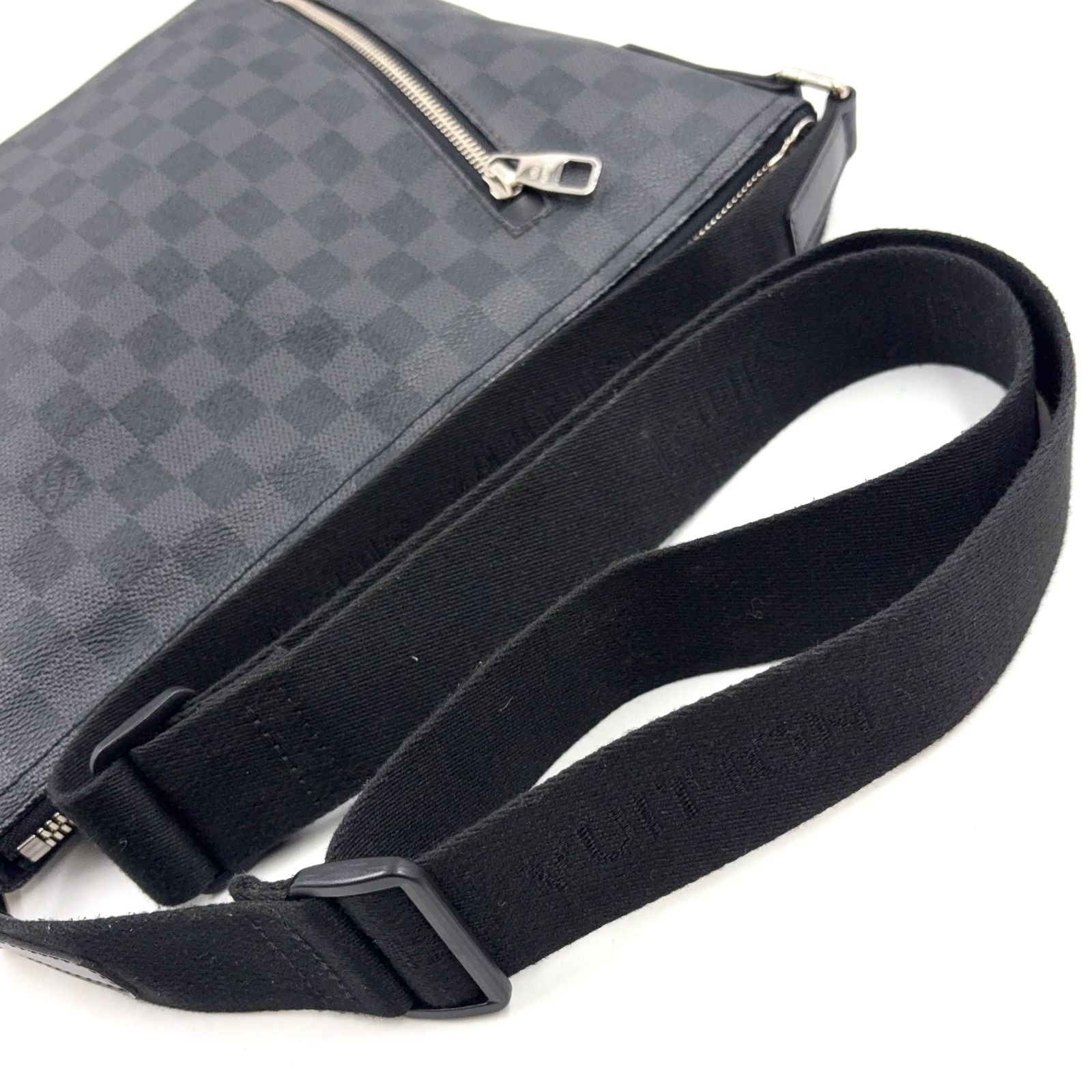 Louis Vuitton Mick PM Damier Graphite Leather Black Shoulder Bag Silver — view 5