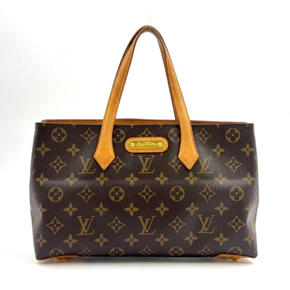 Louis Vuitton Wilshire PM Monogram Leather Brown Handbag Gold
