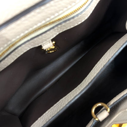 Louis Vuitton Capucines BB 2-Way Correspondence Taurillon Leather Beige Handbag — view 6
