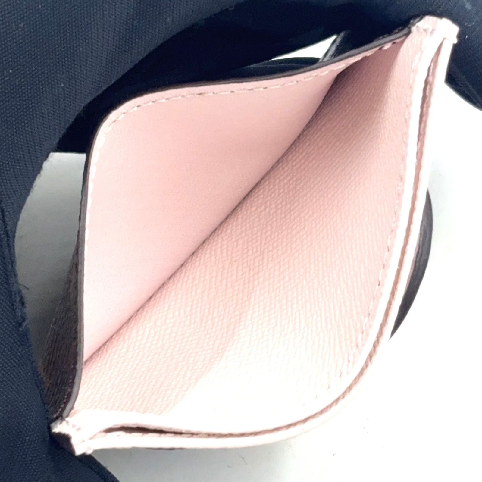 Louis Vuitton Card Holder Vivienne Monogram Correspondence Leather Pink Beige — view 7