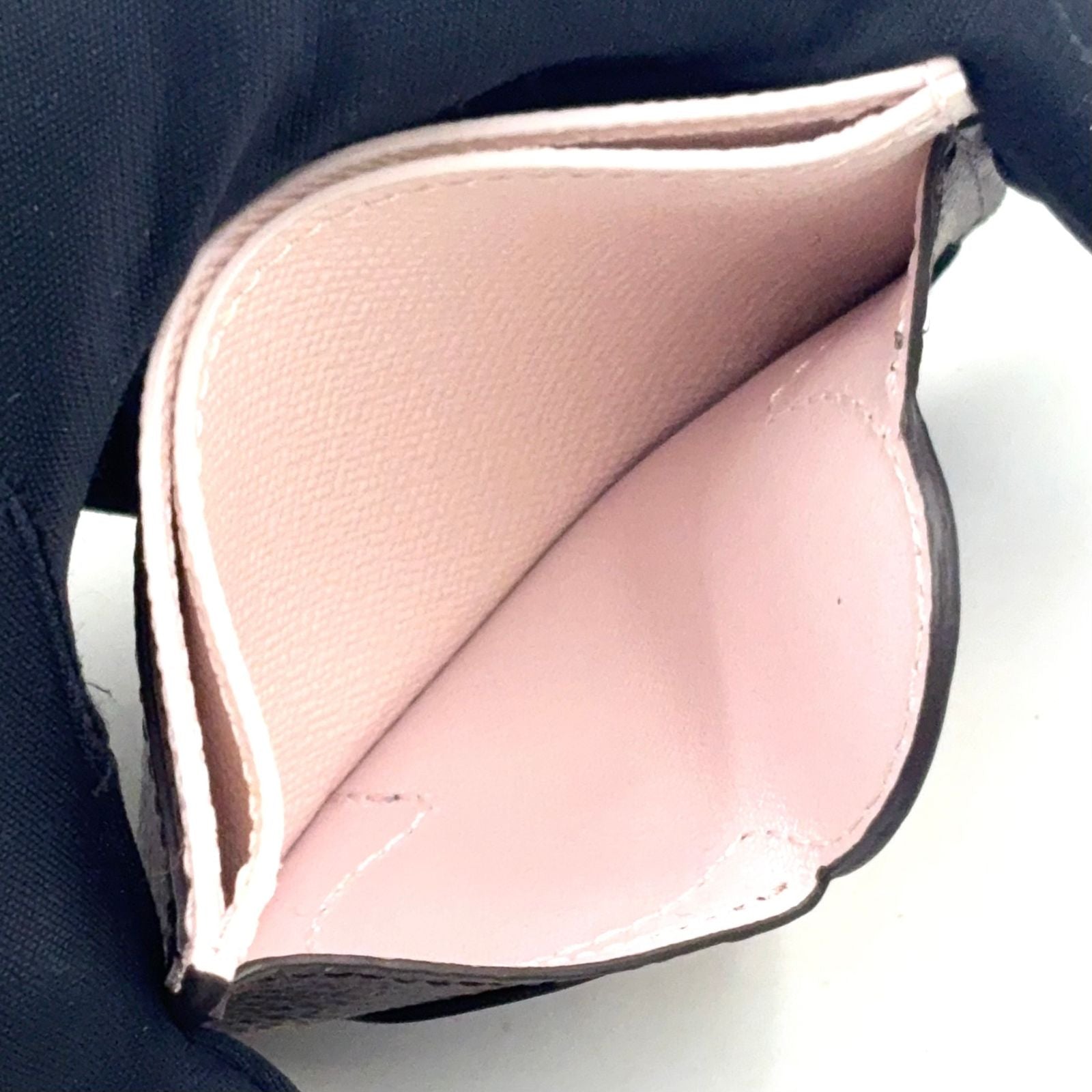 Louis Vuitton Card Holder Vivienne Monogram Correspondence Leather Pink Beige — view 5