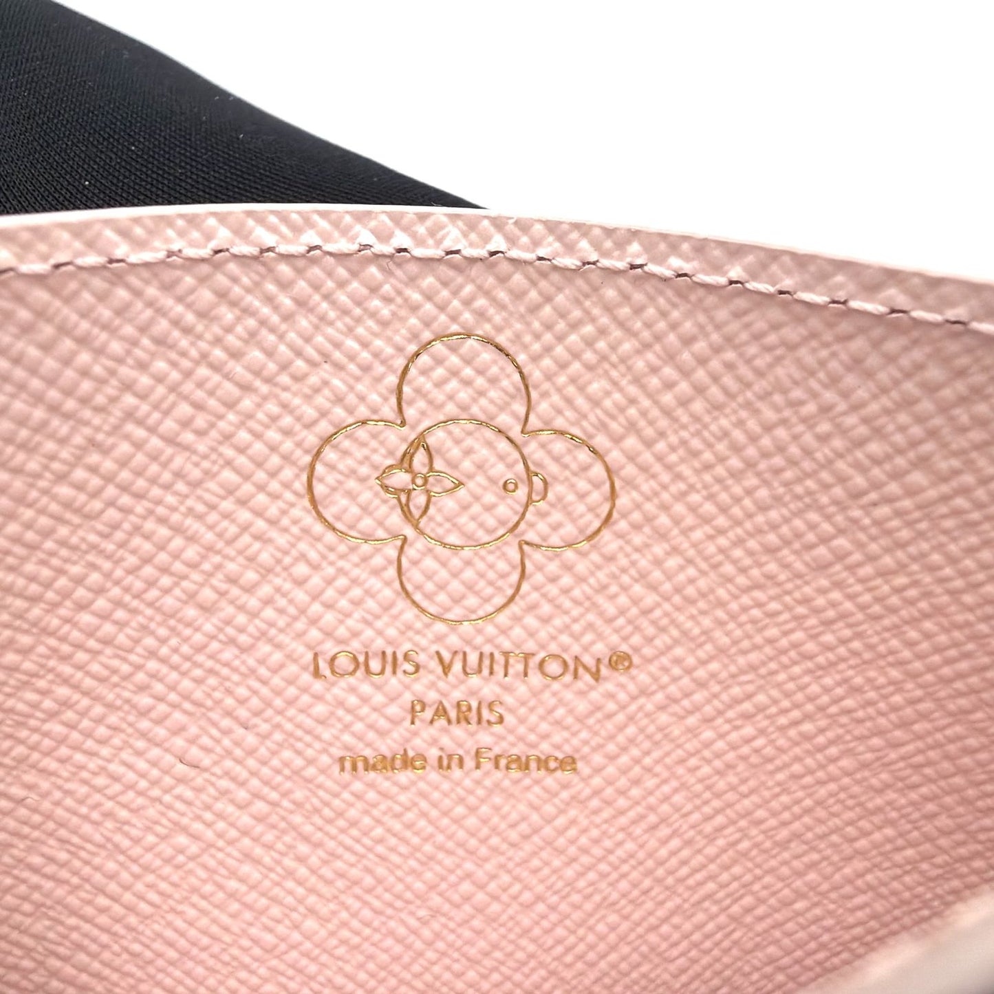 Louis Vuitton Card Holder Vivienne Monogram Correspondence Leather Pink Beige — view 4
