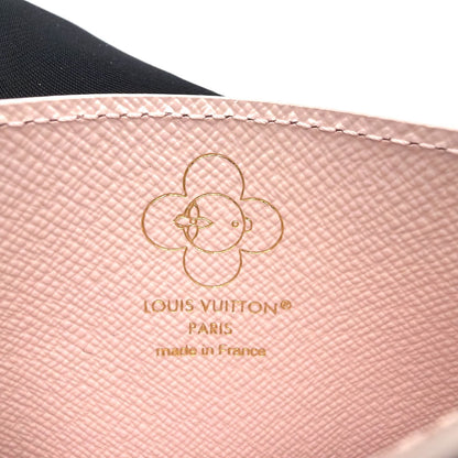 Louis Vuitton Card Holder Vivienne Monogram Correspondence Leather Pink Beige — view 4