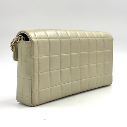 Chanel Chocolate Bar Stand Lambskin Chien Panning Gold Shoulder — view 2
