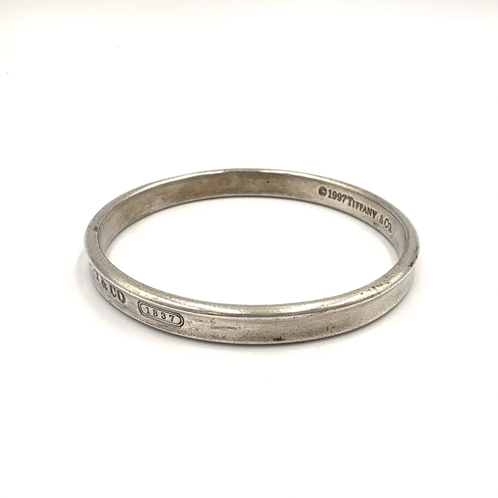 Tiffany & Co 1837 Narrow Silver Bangle Bracelet — view 2