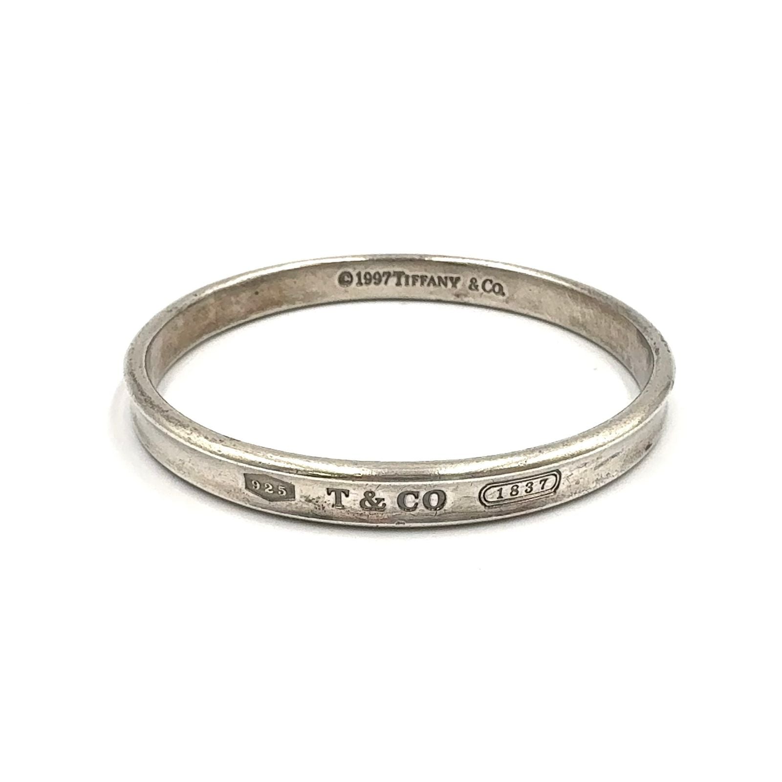 Tiffany & Co 1837 Narrow Silver Bangle Bracelet