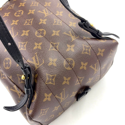Louis Vuitton Palm Springs PM Monogram Leather Brown Black Backpack Gold — view 7