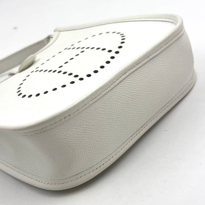 Hermes Evelyne TPM Taurillon Leather White Shoulder Bag Silver — view 6