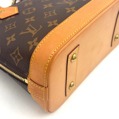 Louis Vuitton Alma BB Monogram Leather Brown Handbag Gold — view 7