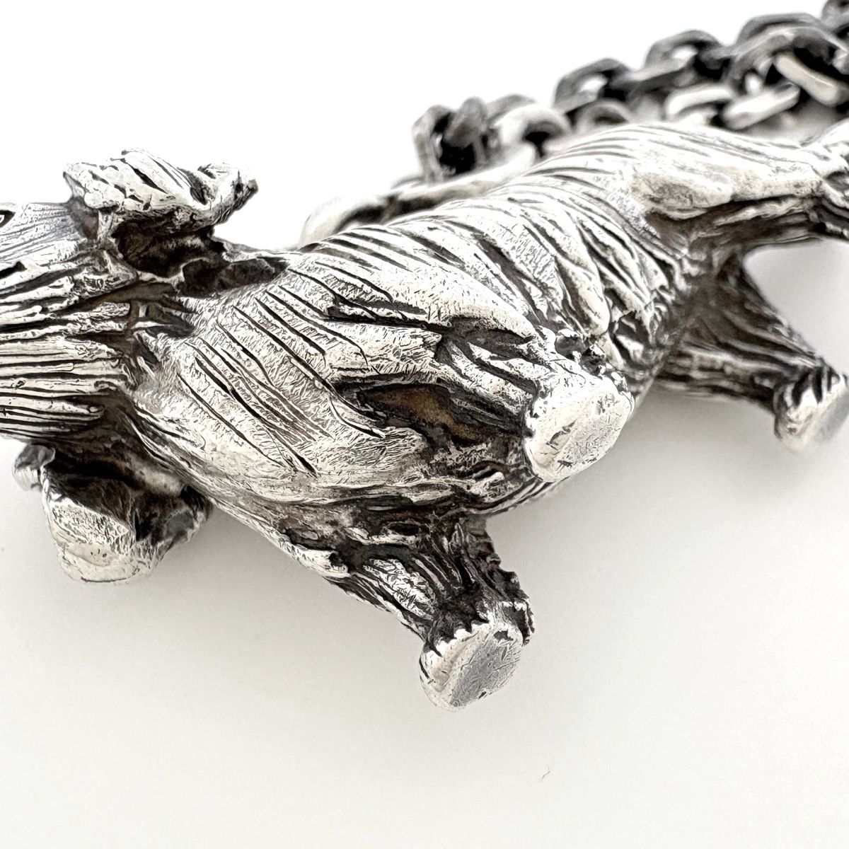 Hermes Charm Key Holder Dachshund Dog 925 Sterling Silver — view 4